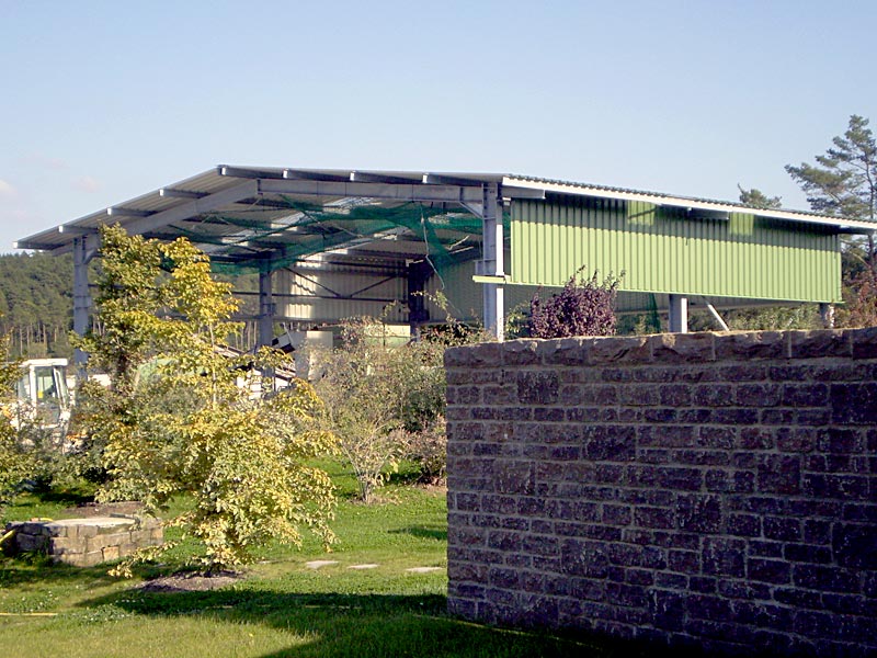 Montage einer Stahlkonstruktion